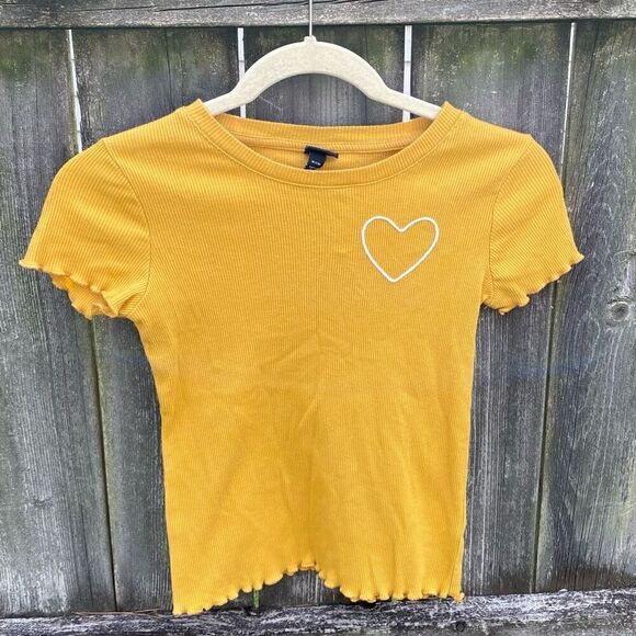 Art Class Mustard Embroidered T-Shirt | M - Picture 1 of 4